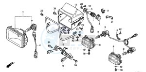 TRX450FM drawing HEADLIGHT