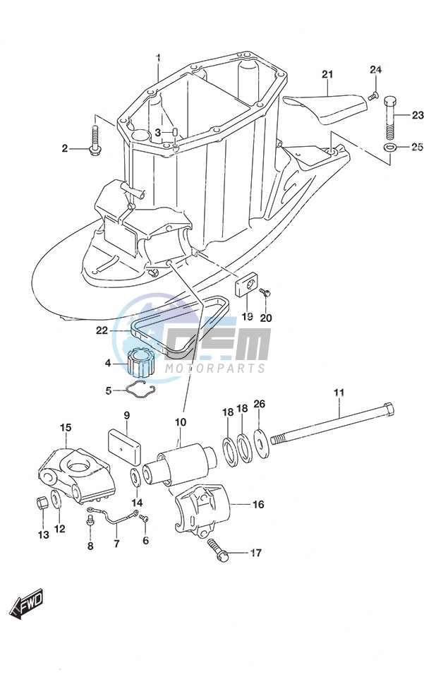 Drive Shaft Housing w/Transom (X)