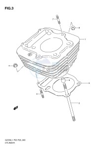 GZ250 (P3) drawing CYLINDER