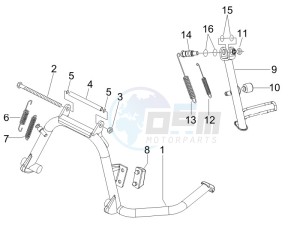 GTV 125 4T Navy (Euro 3) drawing Stand