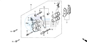 ANF125 drawing FRONT BRAKE CALIPER