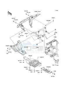 KVF 750 D [BRUTE FORCE 750 4X4I] (D8F-D9F) D9F drawing GUARD-- S- -