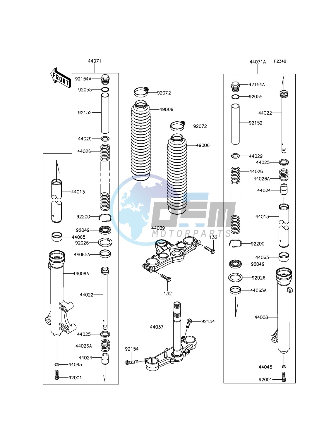 Front Fork(-JKALX125CCDA09710)