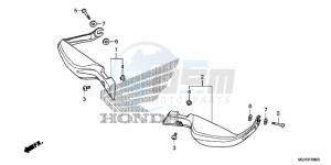 VFR1200XDD CrossTourer - VFR1200X Dual Clutch 2ED - (2ED) drawing KNUCKLE GUARD