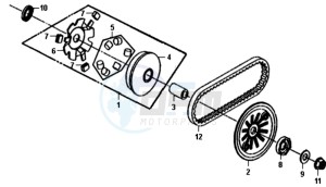 ALLO 50 25 KM/H L6 drawing CLUTCH / V BELT