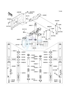 VN 1600A A[VULCAN 1600 CLASSIC] (A1-A3) [VULCAN 1600 CLASSIC] drawing FRONT FORK-- JKBVNKA1 5A015116 - - -