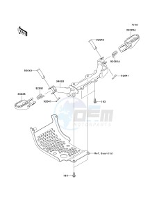 KLX 110 A (KLX110 MONSTER ENERGY) (A6F-A9FA) A6F drawing FOOTRESTS