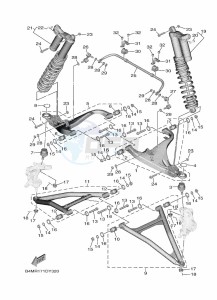 YXE1000EWS YX10ERPLP (B4MR) drawing FRONT SUSPENSION & WHEEL