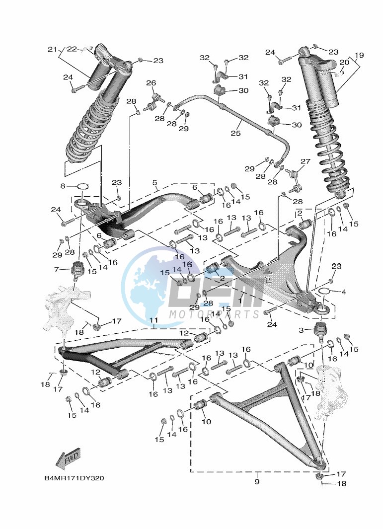 FRONT SUSPENSION & WHEEL