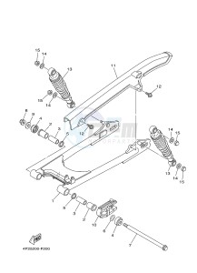 FZ8-S FZ8 FAZER 800 (4P2K 4P2L 4P2M) drawing REAR ARM & SUSPENSION