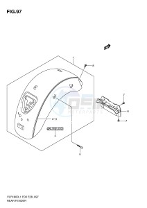 VLR1800 (E3-E28) drawing REAR FENDER (VLR1800TL1 E28)