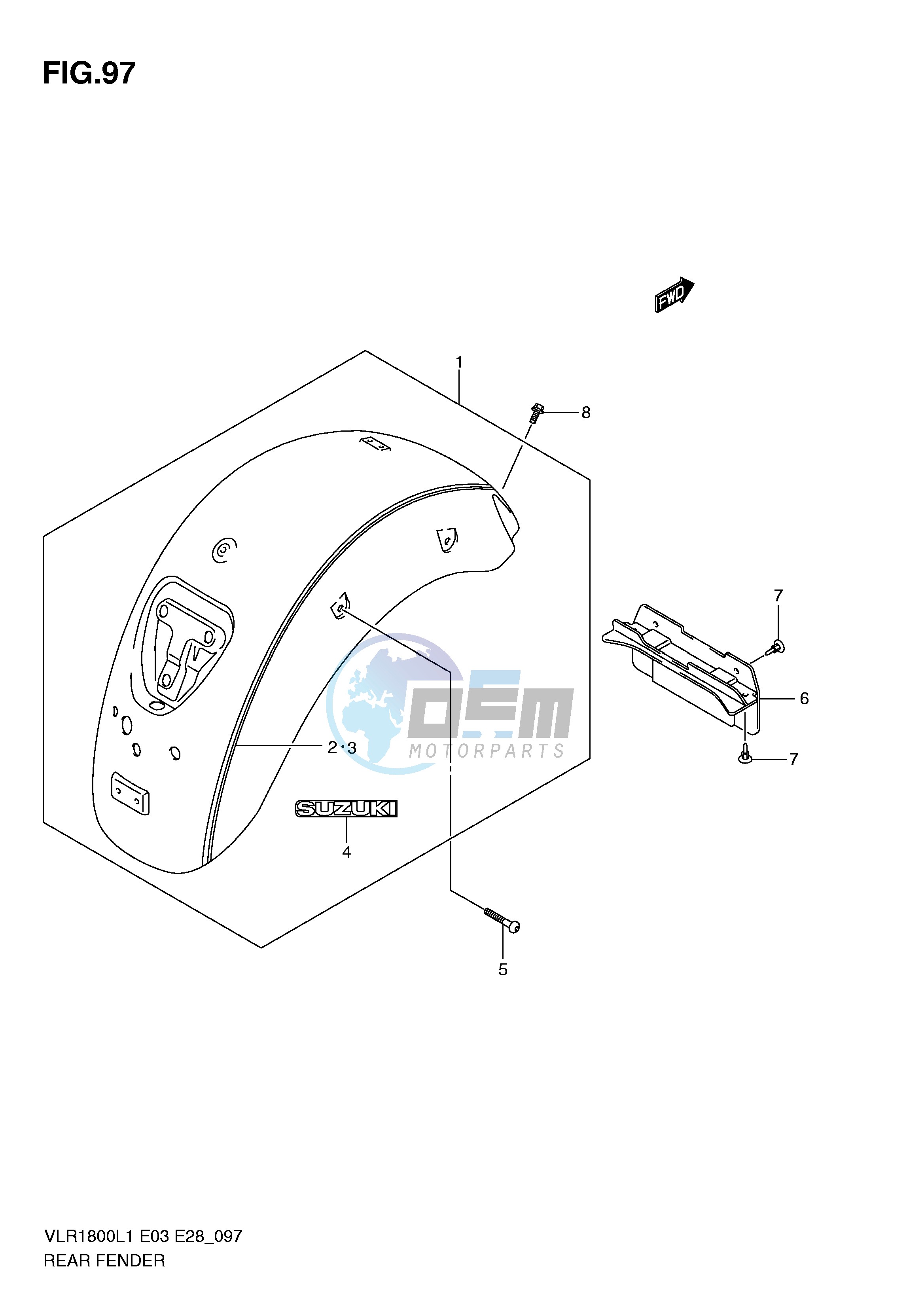 REAR FENDER (VLR1800TL1 E28)