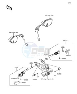 NINJA ZX-10R ABS ZX1000SGFA XX (EU ME A(FRICA) drawing Turn Signals