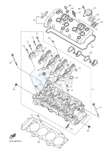 YZF-R1M 998 R2 (2KS7) drawing CYLINDER HEAD