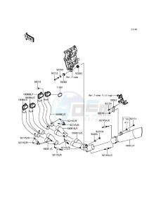 NINJA H2R ZX1000PGF EU drawing Muffler(s)