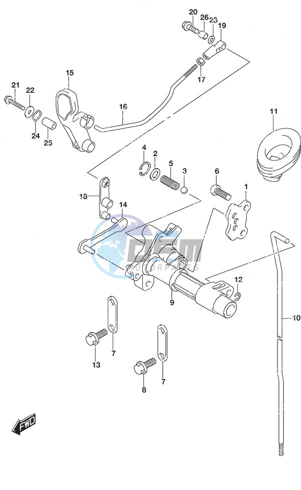 Clutch Rod Non-Remote Control