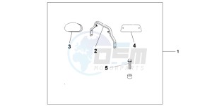 VT750DCA SHADOW SPIRIT drawing BACK REST LOW