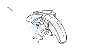 MAXSYM 600 I ABS EXECUTIVE SPORT L6 drawing FRONT FENDER