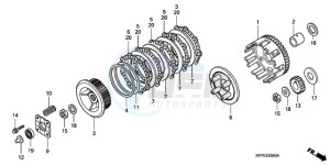 CBR125RWA France - (F / BLA CMF) drawing CLUTCH