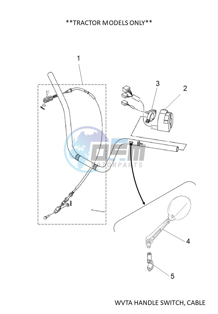 WVTA HANDLE SWITCH, CABLE