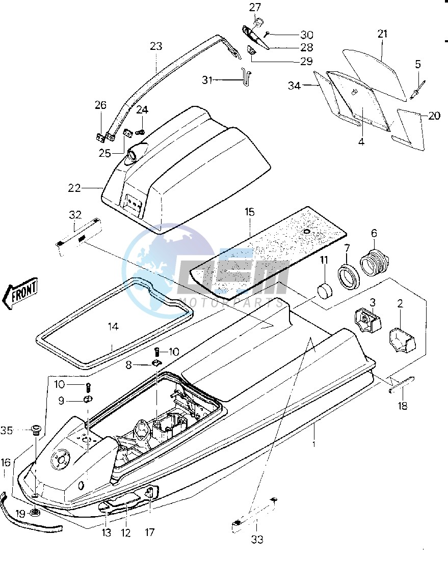 HULL_ENGINE HOOD-- JS440-A14- -