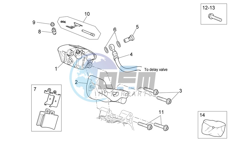 Rear master brake cylinder