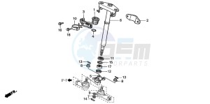 TRX350FM FOURTRAX 350 4X4ES drawing STEERING SHAFT