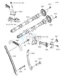 Z1000SX ZX1000LEF FR GB XX (EU ME A(FRICA) drawing Camshaft(s)/Tensioner