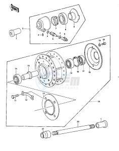 KZ 900 A (A4-A5) drawing FRONT HUB