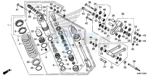 CRF250RE CRF250R Europe Direct - (ED) drawing REAR CUSHION