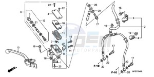 CB600F9 UK - (E / MKH) drawing FR. BRAKE MASTER CYLINDER (CB600F/F3)