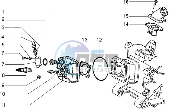 Cylinder head - Induction pipe