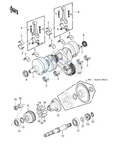 KZ 550 C [LTD] (C1-C2) [LTD] drawing CRANKSHAFT_SECONDARY SHAFT -- 80-81 C1_C2- -