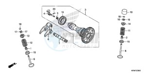 CRF250RG CRF250R ED drawing CAMSHAFT/VALVE