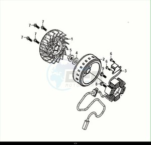 JET4 RX 125 (XE12W4-EU) (E5) (M1) drawing AC GEN. ASSY