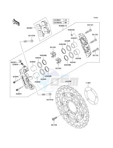 ZX636 C [NINJA ZX-6R] (C6F) D6F drawing FRONT BRAKE