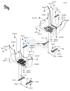 BRUTE FORCE 750 4x4i EPS KVF750HFF EU drawing Footrests