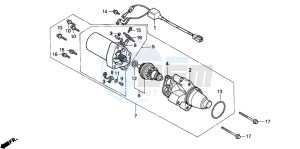 NSR125F drawing STARTING MOTOR