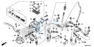 TRX250TEE FOURTRAX RECON ES Europe Direct - (ED) drawing FRONT BRAKE MASTER CYLINDER