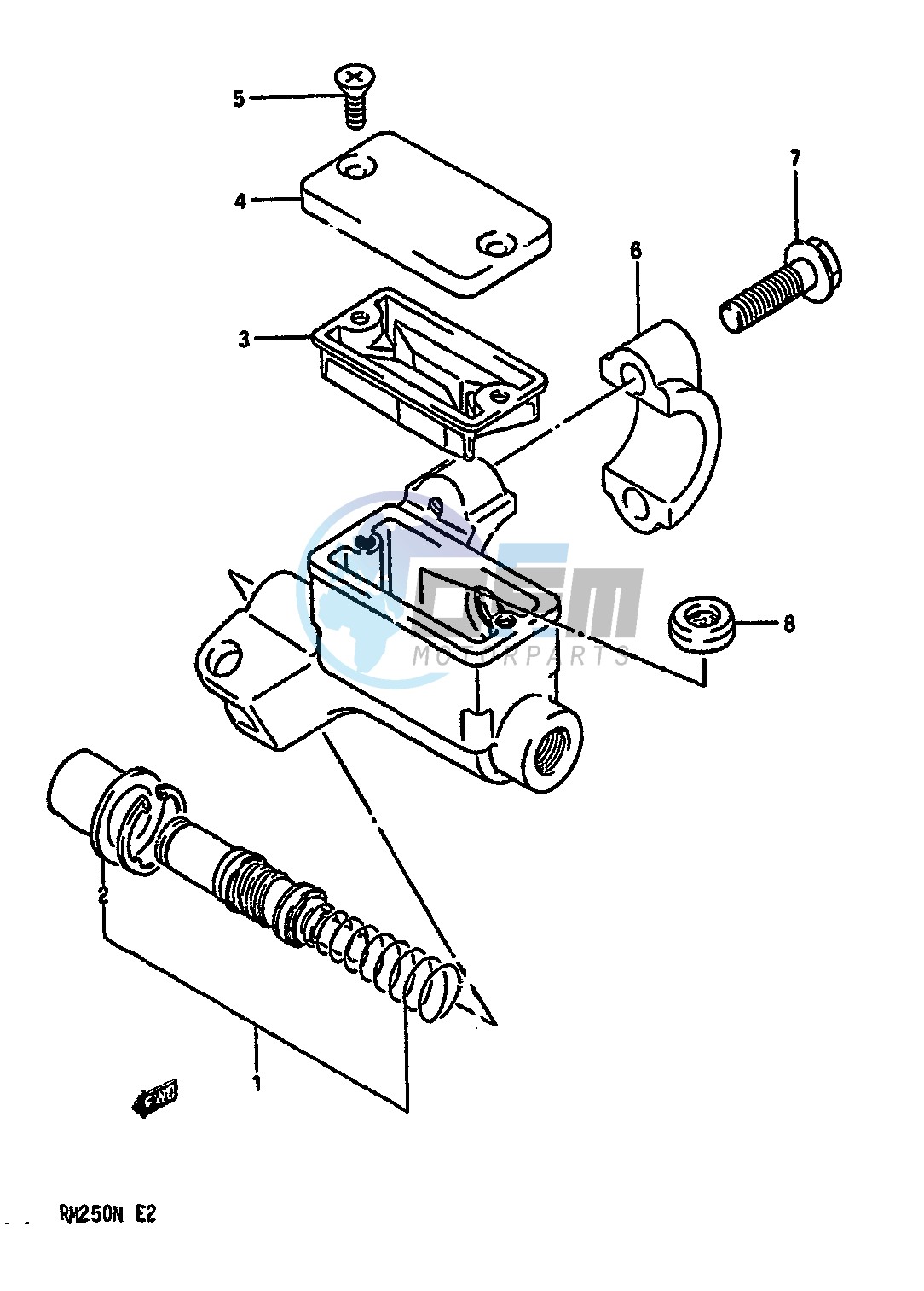 FRONT MASTER CYLINDER (MODEL K L M)