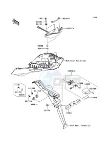 Z1000_ABS ZR1000ECF FR XX (EU ME A(FRICA) drawing Taillight(s)