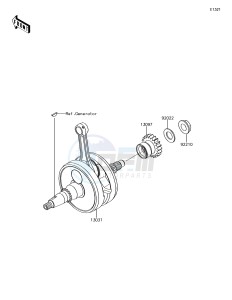 KX250F KX252AJF EU drawing Crankshaft