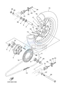 XT660R (5VKL 5VKL 5VKL 5VKL) drawing REAR WHEEL