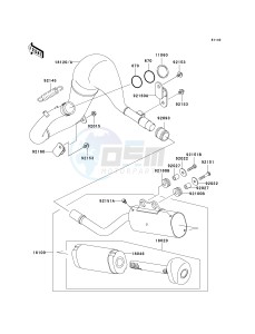 KX 65 A [KX65 MONSTER ENERGY] (A6F - A9FA) A9F drawing MUFFLER-- S- -