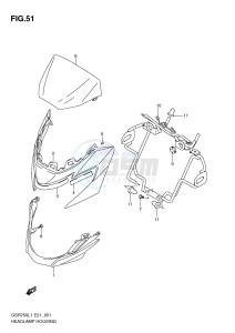 GSR750 (E21) drawing HEADLAMP HOUSING