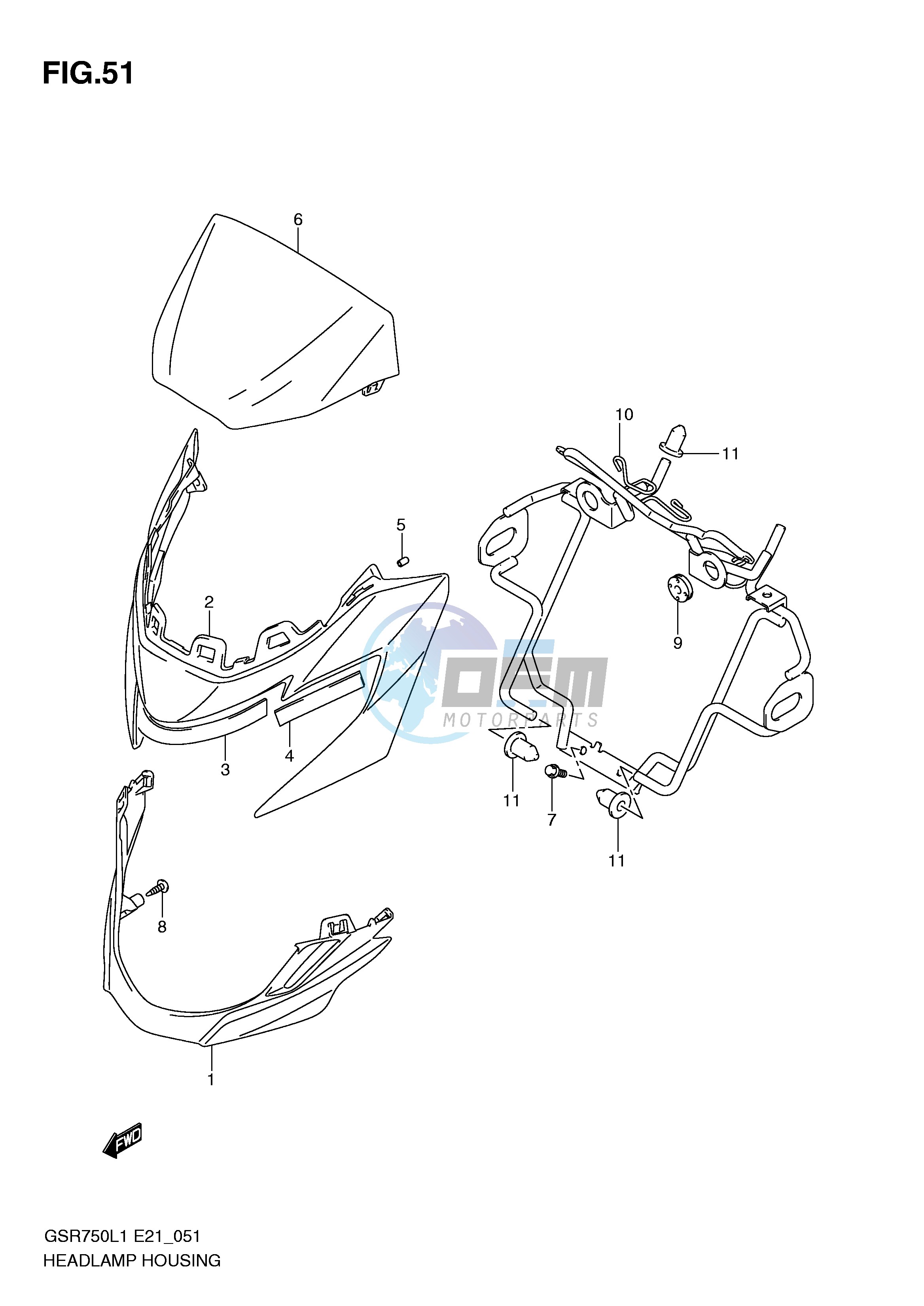 HEADLAMP HOUSING