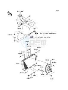 Z1000 ZR1000B7F FR GB XX (EU ME A(FRICA) drawing Radiator