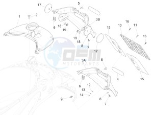 PRIMAVERA 150 4T 3V IE ABS-NOABS E3-E4 (EMEA, LATAM, APAC) drawing Rear cover - Splash guard