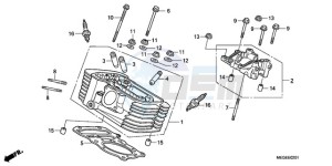 VT750CA9 Australia - (U / MME ST) drawing REAR CYLINDER HEAD