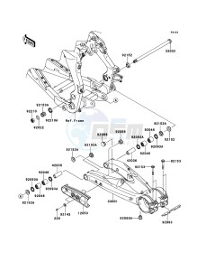 KFX450R KSF450BEF EU drawing Swingarm